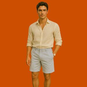 34 Heritage Grey Stretch Chino Shorts Men’s Size 38